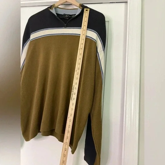 American Eagle Men’s 90s 1/4 zip olive navy size XL grunge - Picture 3 of 7